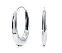  Elegant Silver Hoop Earring HO-1696